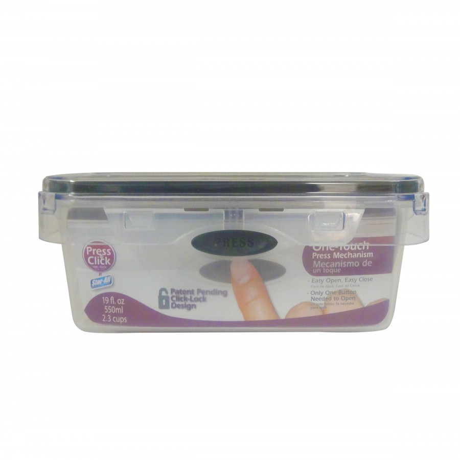 2.3 Cup Rectangle Press N' Click Food Storage