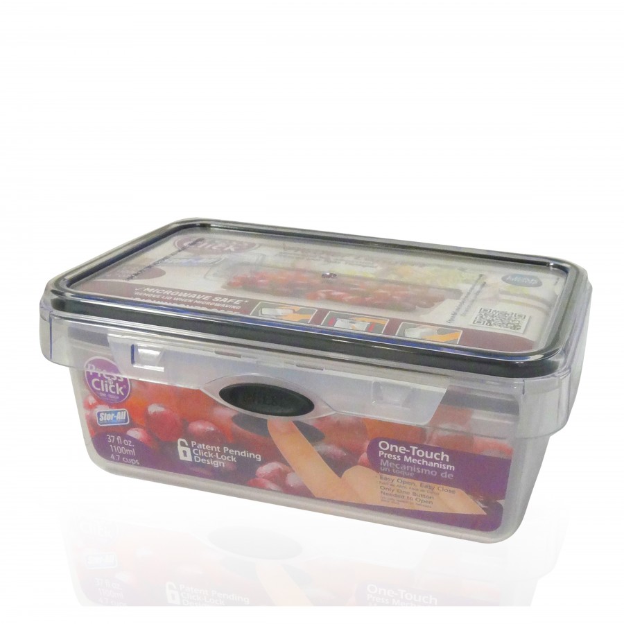 4.7 Cup Rectangle Press N' Click Food Storage